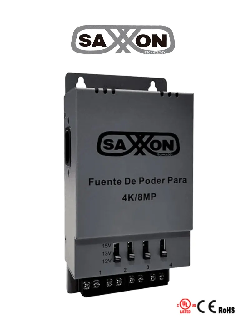 Fuente de poder SAXXON PSU1205A-4K regulable de 4 canales