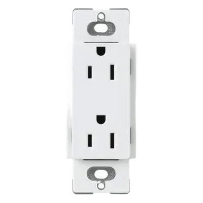 Tomacorriente dúplex Lutron CAR15WH de 15 A y estilo decorador
