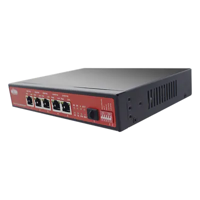Controlador Solar con Switch PoE Industrial / 1 Puerto 802.3bt 90W / 2 Puertos 802.3af/at 30W / 2 Puertos PoE Pasivo 24/48 Vcc 24W / Puerto SFP / 15A / Entrada 45 Vcc
