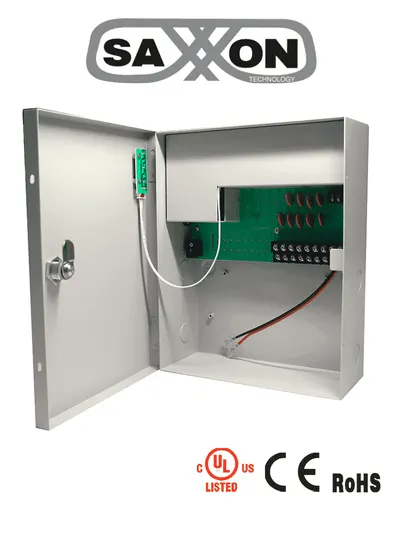 Fuente de poder SAXXON PSU1210-D9B para 9 cámaras CCTV