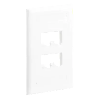 Placa de pared PANDUIT CFPL4WHY, inclinada y de 4 puertos Mini-Com
