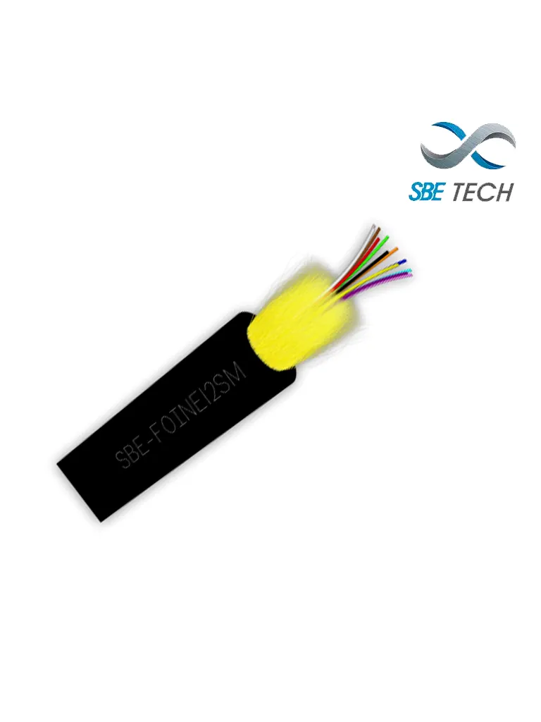 SBE TECH SBE-FOINE12SM - Fibra óptica para uso interior/exterior 9/125µm, OS1, 12 hilos. (Precio por metro) 1 pieza = 1 metro, la venta es en múltiplos de 100 metros.