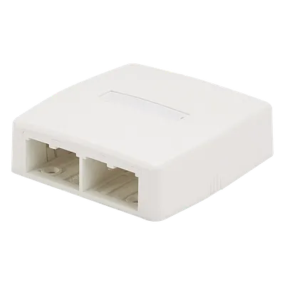 Caja de Montaje en Superficie / 4 Puertos Mini-Com / ABS / 3.75 x 1.18 x 3.70 in / Blanco