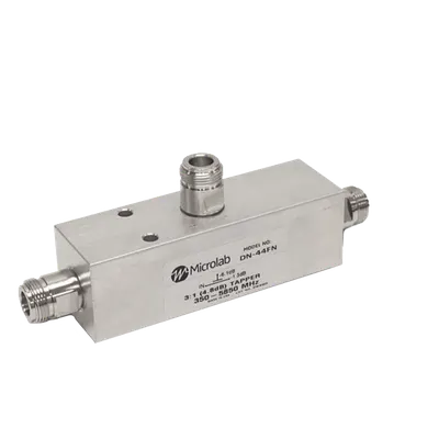 Separador de señal RF / División 2:1 / 350-5930 MHz / 500W promedio / PIM -161 dBc / IP67 / Tipo N