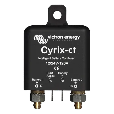 Combinador Inteligente de Baterías / 12/24 V Autorregulado / 120 A / Protección Térmica / StartAssist / Pernos M6 13 mm