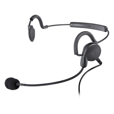 DIADEMA POR DETRÁS DE LA CABEZA CON BOMM FLEXIBLE P/ MOTOROLA GP-300/ SP-50/ P1225/ PRO-3150/ MAG-ONE/ EP-450/ EP-350/ RDU-2020. HYT TC-500/ 518/ 600/ 610/ 700/ 620/ 1600/ 700EX.