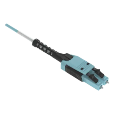 Jumper de Fibra Óptica / Multimodo OM4 50/125 / LC-LC Uniboot Duplex / OFNP Plenum / 2 m (6.6 ft) / Color Aqua