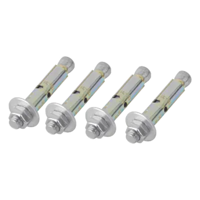 Kit de 4 Piezas de Taquete Tipo Barrenancla con Tornillo de 3/8" X 3" con Taquete de 1/2".