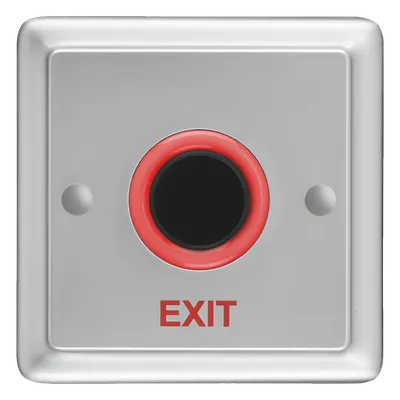 Botón de salida pasivo infrarrojo / Sensor PIR sin contacto / 8-24 VDC / Switch 30 VDC 1A / Montaje superficie europeo o americano / LED rojo/verde