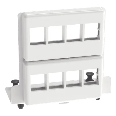 Gabinete Multipropósito de Pared / 8 Puertos Keystone / Acero Calibre 18 / Instalación Empuje/Tirar / Puerta con Cerradura / 3.8x1.99x3.44 pulgadas