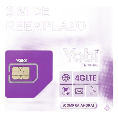 SIM de reemplazo YOBI SIMYOBIREM con conectividad 2G, 3G y 4G