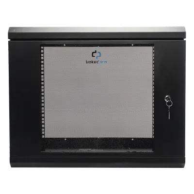 Gabinete de pared LINKEDPRO SR1909LH3G de 9U con cristal templado