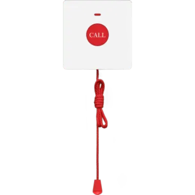Botón de Emergencia Inalámbrico / 433 MHz / Alcance 80 m (262 ft) / IP65 / Cordón 2 m (6.5 ft) / 100,000 Activaciones / Batería 12V