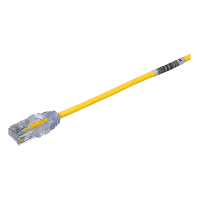 Cable de Parcheo UTP Cat6 / 28AWG Diámetro Reducido / 6.1 m (20 pies) / Amarillo / CM/LSZH / PoE++