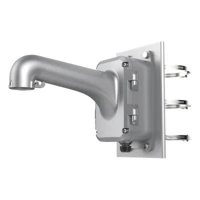 Soporte para domo PTZ Hikvision DS-1604ZJ-BOX-POLE-P con caja integrada
