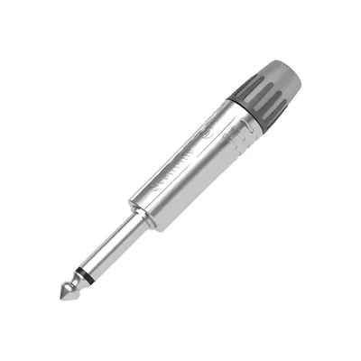 Conector plug mono SEETRONIC MP2X macho de 1/4″ con carcasa metálica