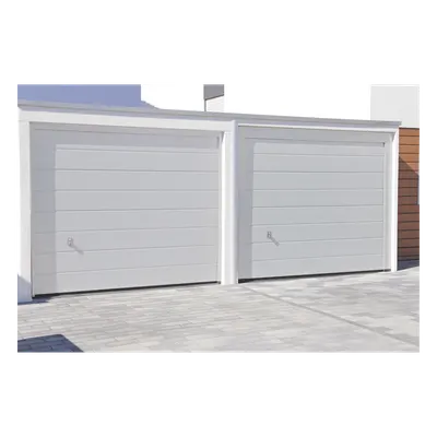 Puerta de Garage de Alta Calidad / Linea Central / Color Blanco 20X7 pies,  AISLADA, Estilo Americana .