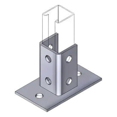 Base de montaje ANCLO ANC-HN01 para perfil sencillo, de acero galvanizado
