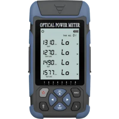 Medidor de Potencia Óptica (OPM) para Fibra Óptica en Redes FTTx / Soporta 4 Longitudes de Onda: 1310nm, 1490nm y 1270nm,1577nm (GPON / XGSPON)