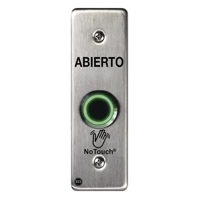 Botón de Salida NoTouch / Sensor IR / Acero Inoxidable 304 / Contacto Seco / LED Dual / Montaje Delgado 0.26"