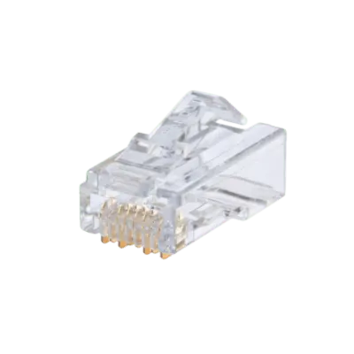 Conector RJ45 Cat6A / 10GBASE-T / 23 AWG / Cable Plenum / PoE++ 100W / 2500 Ciclos / Chapado Oro 50 μm / Paquete 100 Piezas