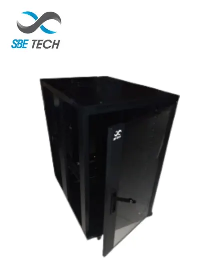 SBE TECH  SBE-GNL20URPNL - Gabinete de piso de 20UR de alto con puerta de cristal / Profundidad de 1 metro