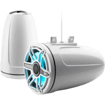 Par de Bocinas Cerradas para Torre / 7.7" / Coaxial Cerrado / 100 W RMS / 4 Ω / 45 Hz - 25 kHz / Sensibilidad 91 dB / Iluminación LED Transflective™ / Blanco Clásico