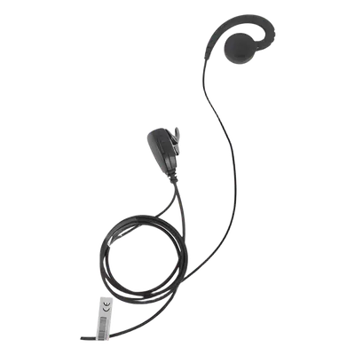 Micrófono de solapa con audífono / 360° / Cable Kevlar / PTT / Compatible radios profesionales Motorola