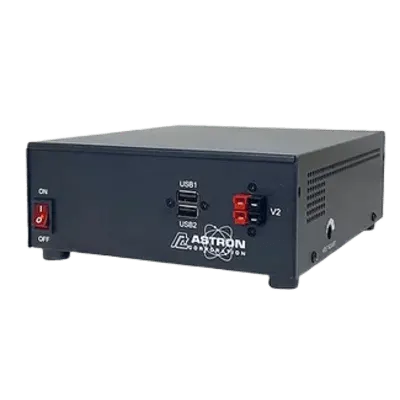 Fuente de Alimentación Conmutada / Salida 13.8 Vdc / 20 A Continuos / Pico 25 A / 2 Puertos USB 5.2 V / Entrada Universal 100-240 Vca