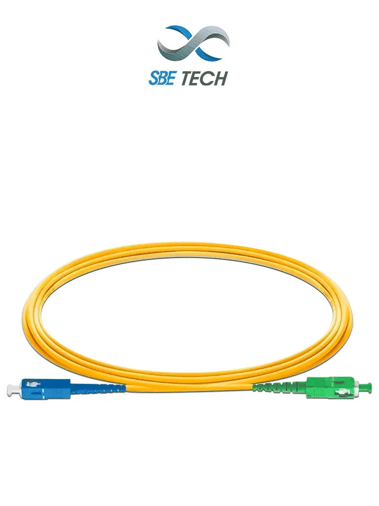 Jumper de fibra óptica SBE TECH SC/UPC a SC/APC de 2 metros
