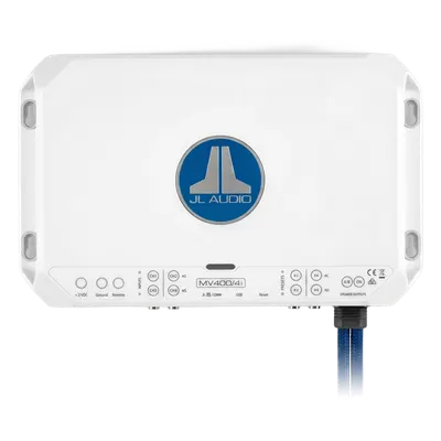 JL Audio MVi / Amplificador Marino 4 Canales / 400 Watts RMS / Clase D / DSP Integrado / MV400/4i