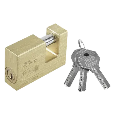 Candado para cortina metálica PHILLIPS-ASSA ABLOY MX2185 de 11 pernos