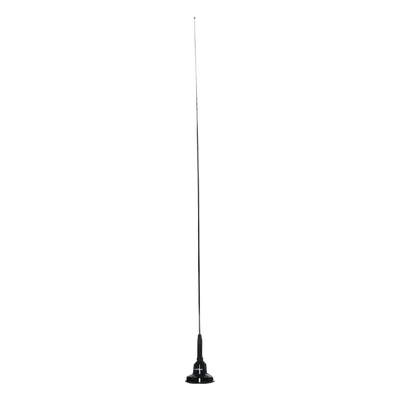 Antena Móvil CB / Frecuencia 26.960-27.400 MHz / Cable RG58 4.8 m (15.7 ft) / Longitud 107 cm / Montaje Magnético / Conector UHF PL-259