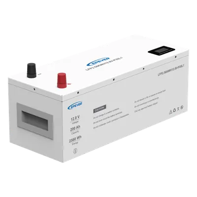 Batería de litio LiFeO4 12.8Vcc, 200Ah, 2.56Kwh, Pantalla LCD para Monitoreo Local, Carcasa Metálica