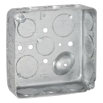 Caja eléctrica cuadrada RACO HUB-192 de 4 x 4 pulgadas