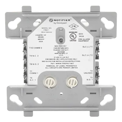 Módulo de Relevador NOTIFIER FRM-1 con 2 Contactos Secos y Protocolo FlashScan