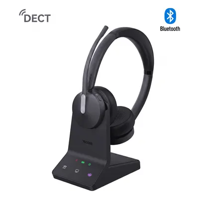Auricular Inalámbrico Empresarial / DECT y Bluetooth 5.2 Simultáneos / 32 Horas de Conversación / Cancelación Activa de Ruido / Triple Conexión / Acoustic Shield 2.0