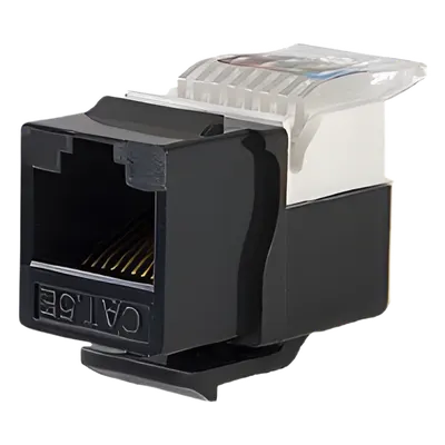 Módulo Jack Keystone / Cat5e / Toolless / RJ45 / Sin Blindaje / Color Negro