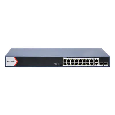 Switch Gigabit PoE+ / 16 Puertos / 2 Uplink Gigabit / 2 SFP / Alcance Extendido 300 m (984.3 ft) / 125 W / Cloud