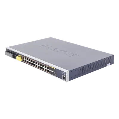Switch PoE industrial PLANET IGS-6325-24P4S de 24 puertos Gigabit