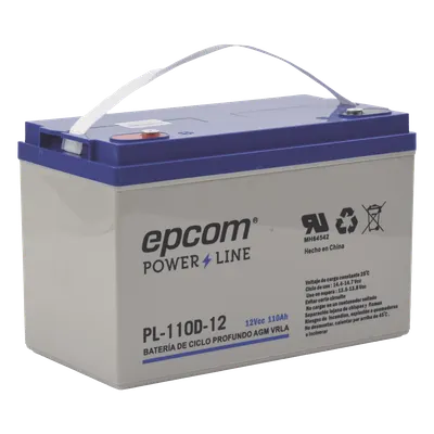 Batería AGM-VRLA Ciclo Profundo / 12 Vcc / 110 Ah / Terminales M6 HEX / Aplicación Fotovoltaica