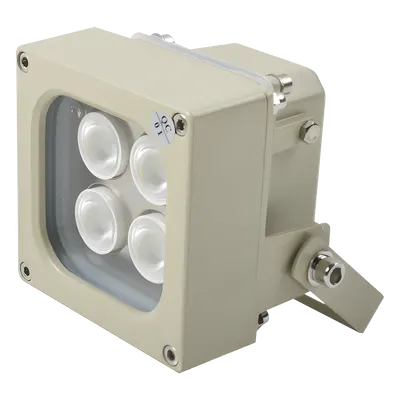 Iluminador LED de Alta Potencia | Luz Blanca | 10 Metros de Iluminación | Cobertura 120° | IP66 | Bajo Consumo de Energía | Fotocélula Incorporada | Soporte en “U” | Carcasa de Aluminio | Alta Transmitancia de Luz.