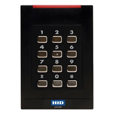 Lector de Acceso con Teclado / iClass SEOS, SE, SR, iClass / Mifare Classic, DesFire EV1 / Bluetooth Smart, NFC / 5-16 VDC / 3.3 x 4.8 x 1.1 in