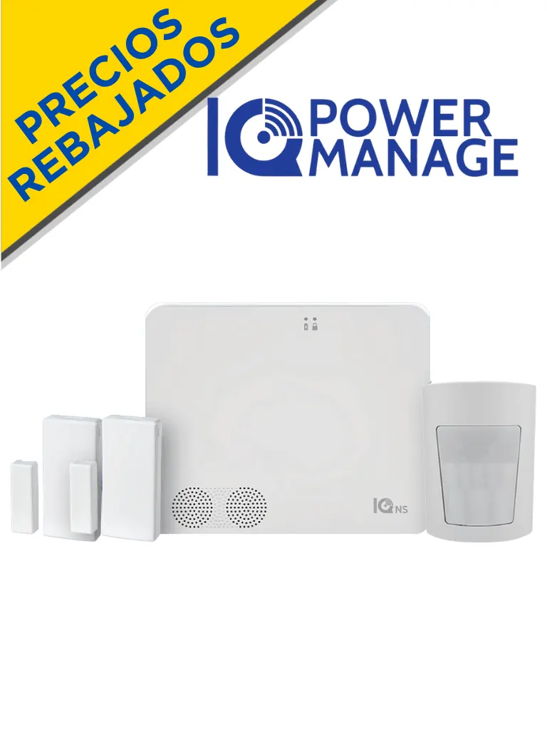 Sistema de alarma QOLSYS IQ4 NS Power Manage Pack con sensores inalámbricos