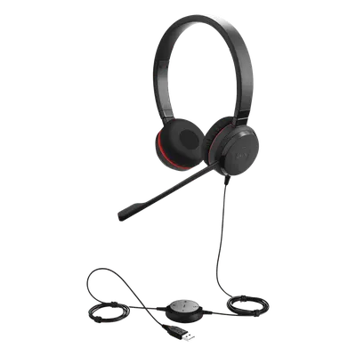 Auricular Jabra Evolve 30 Duo UC con conexión USB y 3.5 mm