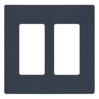 Placa de pared Lutron SC2DE screwless para 2 controles Deep Sea