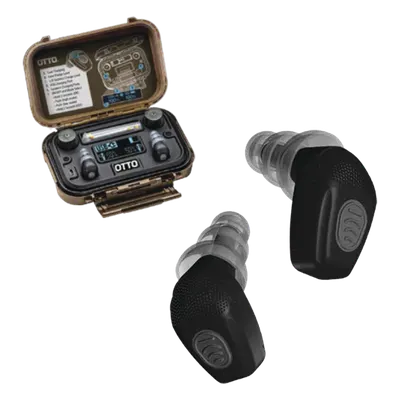Tapones auditivos electrónicos / Detección y filtrado de voz / Atenuación 40 dB / Amplificación 5x / IP67 / 16 horas batería