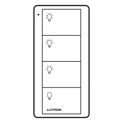 Control Pico / 4 botones / inalámbrico / biscuit / batería / 431-437 MHz / integración con hub Lutron