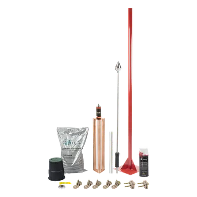Kit pararrayos TOTAL GROUND KIT-MASTER-01-V2 con punta de aluminio