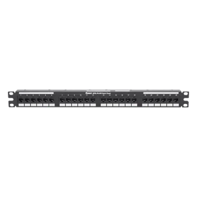 Panel de parcheo PANDUIT DP24688TGY Cat 6 de 24 puertos para rack
